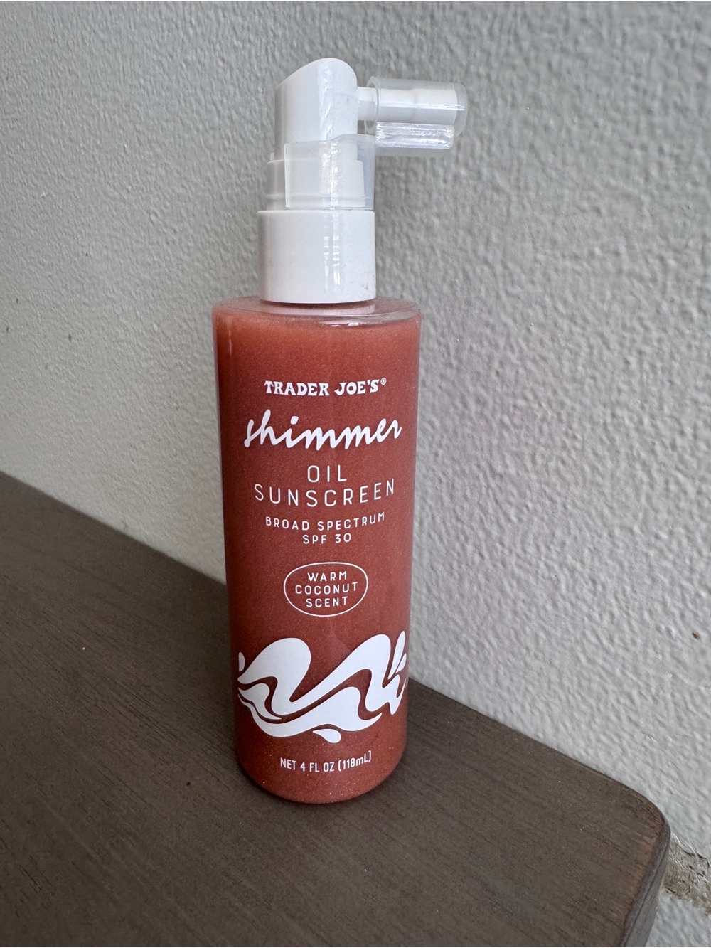 Trader Joe's Shimmer Oil Sunscreen SPF 30 - NEW - Warm Cocunut
